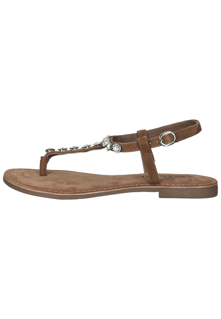 Lazamani Zehensteg Leder Taupe