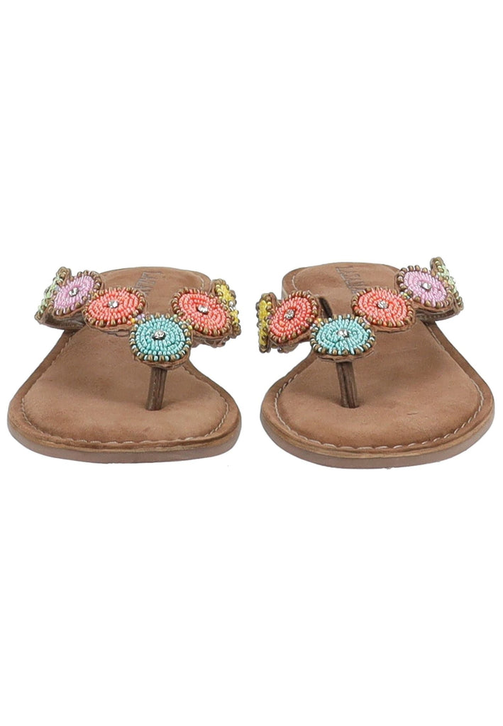 Lazamani Zehensteg Leder/Textil Multi