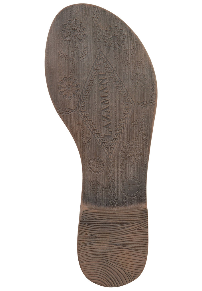 Lazamani Zehensteg Leder/Textil Schwarz