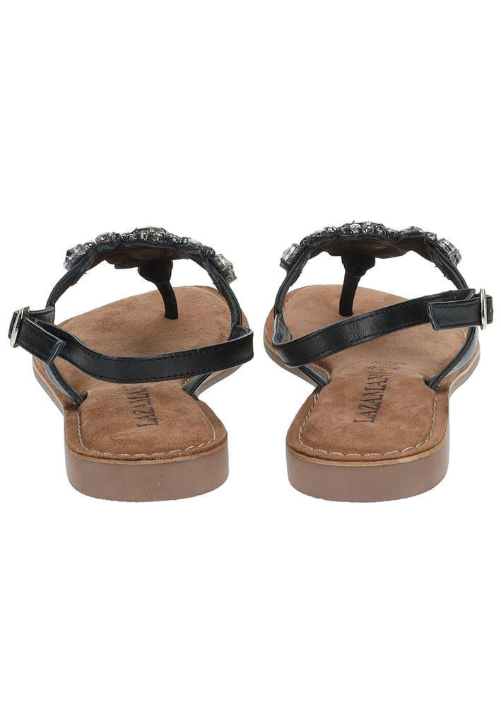 Lazamani Zehensteg Leder/Textil Schwarz Kombi