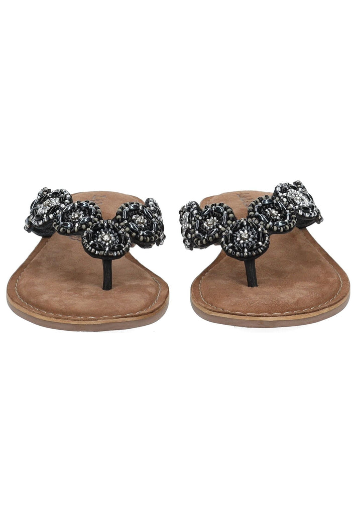 Lazamani Zehensteg Leder/Textil Schwarz Kombi