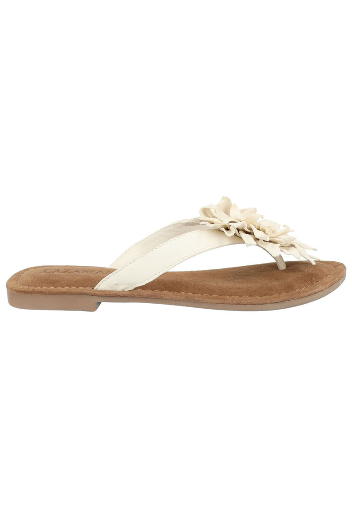 Lazamani Zehensteg Leder Weiß