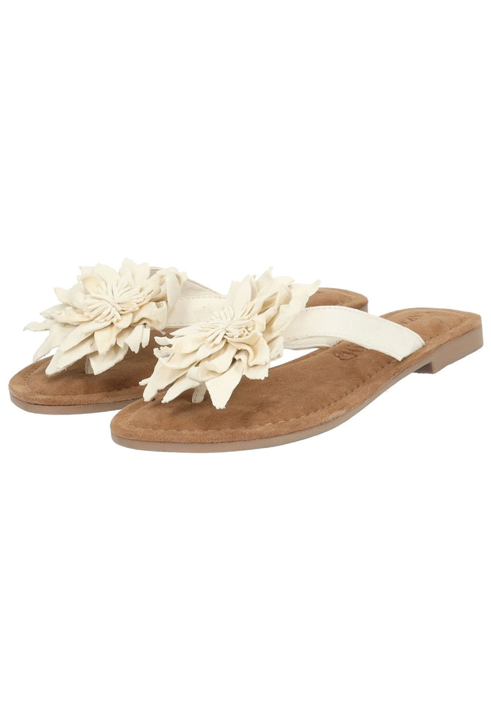 Lazamani Zehensteg Leder Weiß