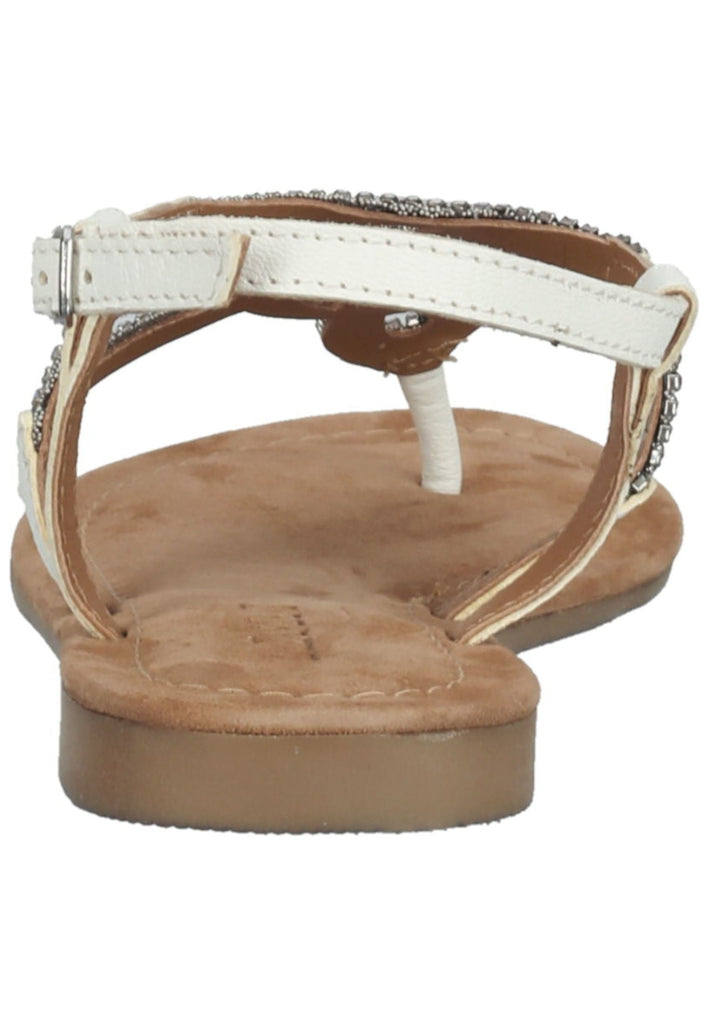 Lazamani Zehensteg Leder Weiß