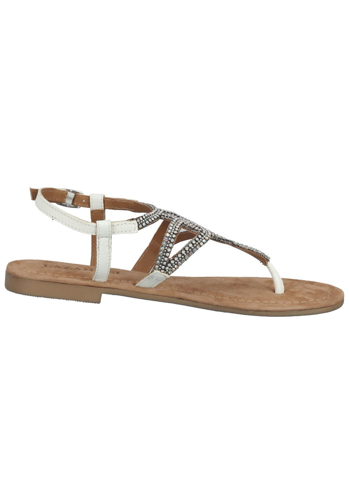 Lazamani Zehensteg Leder Weiß