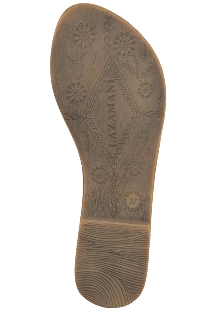 Lazamani Zehensteg Lederimitat Gold