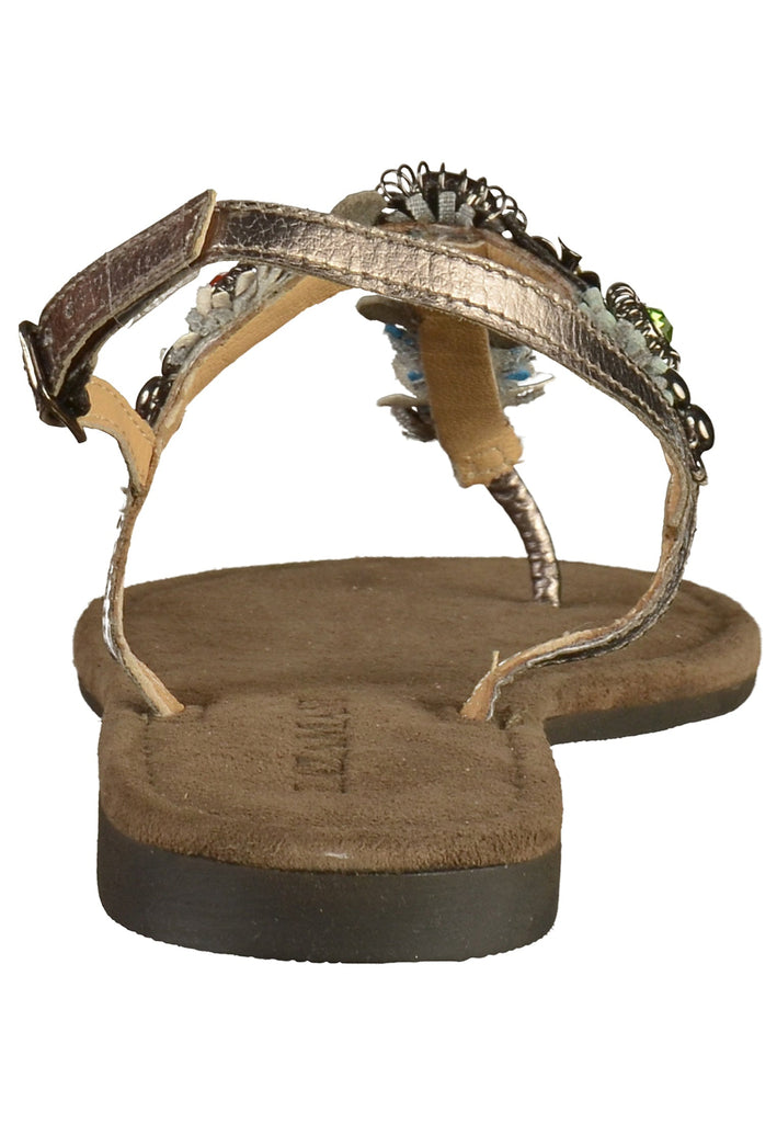 Lazamani Zehensteg Lederimitat Silber