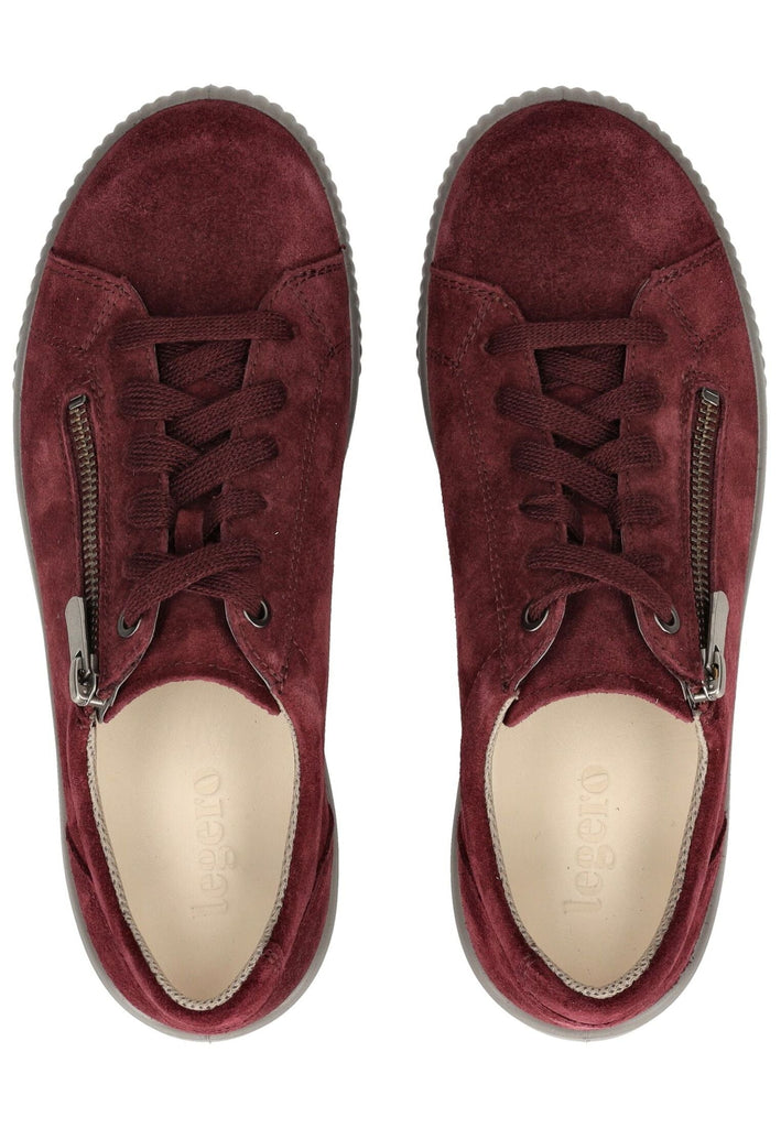 Legero Halbschuhe Veloursleder Dunkelrot