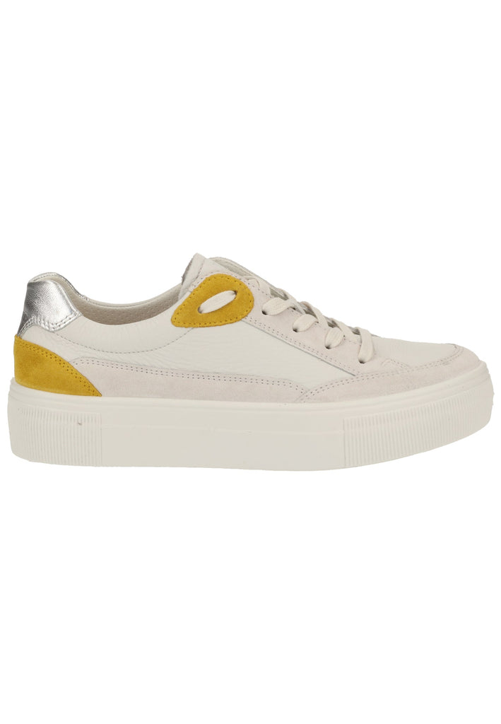 Legero Sneaker Nappaleder Weiß/Gelb