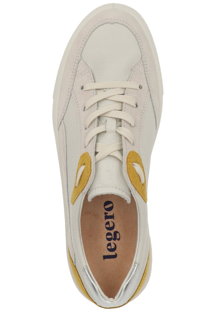 Legero Sneaker Nappaleder Weiß/Gelb