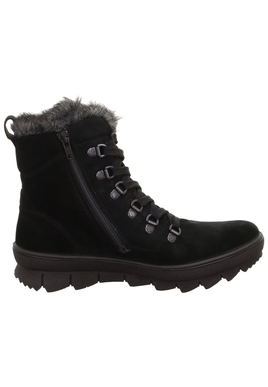 Legero Stiefelette Leder Schwarz/Schwarz Warmfutter