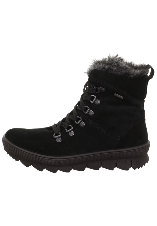 Legero Stiefelette Leder Schwarz/Schwarz Warmfutter