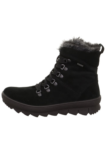 Legero Stiefelette Leder Schwarz/Schwarz Warmfutter