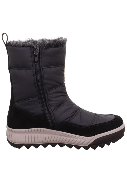 Legero Stiefelette Leder/Textil Schwarz