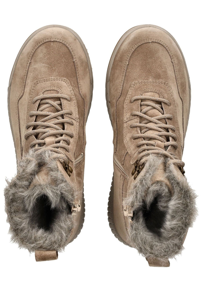 Legero Stiefelette Veloursleder Beige Warmfutter