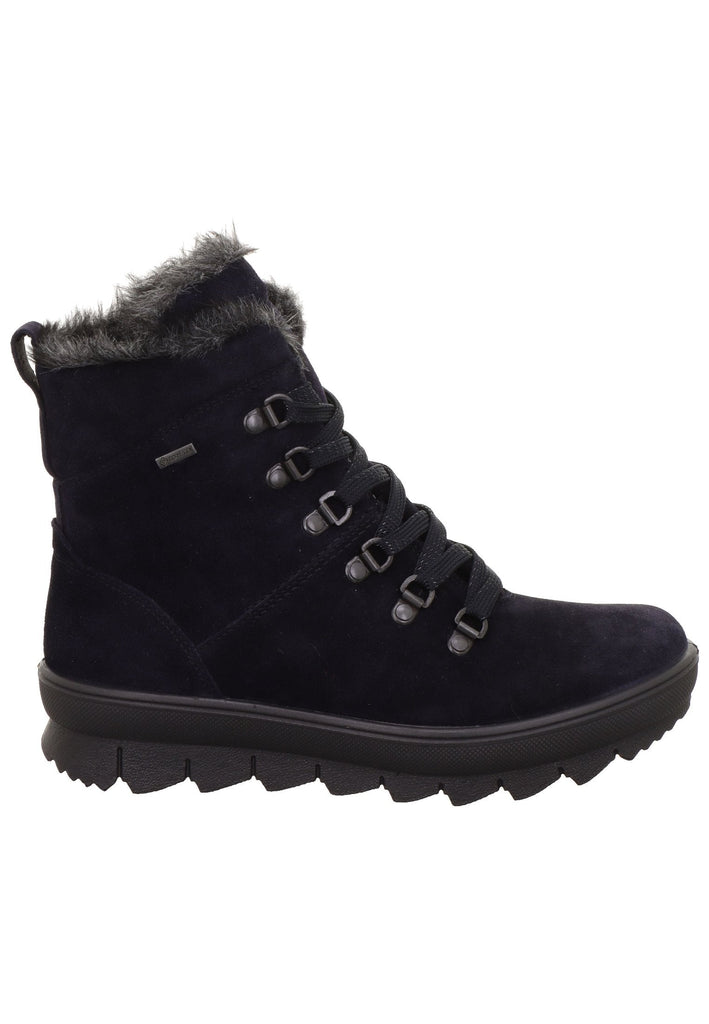 Legero Stiefelette Veloursleder Blau Warmfutter