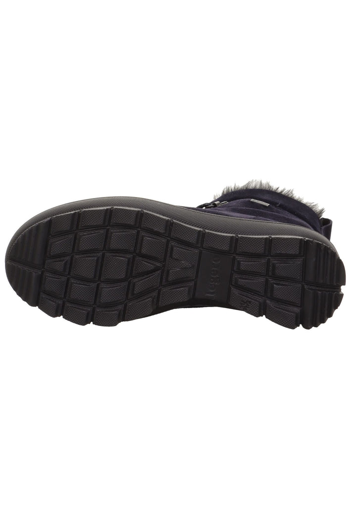 Legero Stiefelette Veloursleder Blau Warmfutter