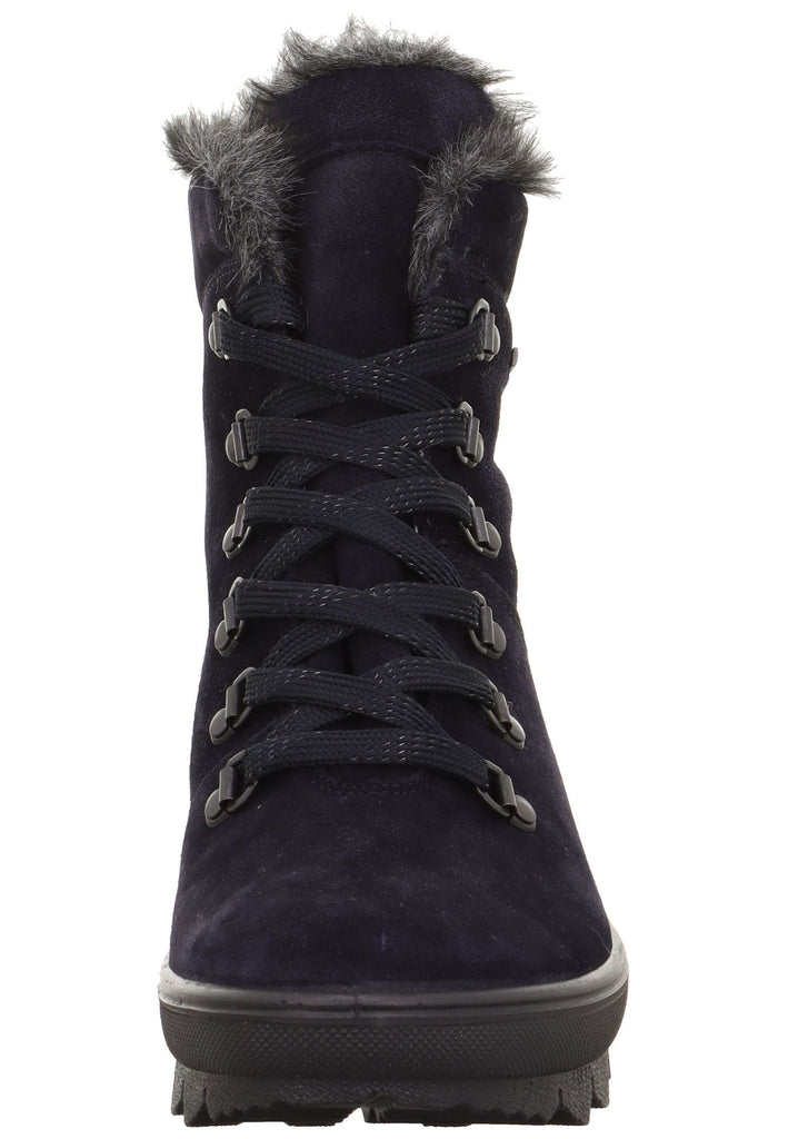 Legero Stiefelette Veloursleder Blau Warmfutter