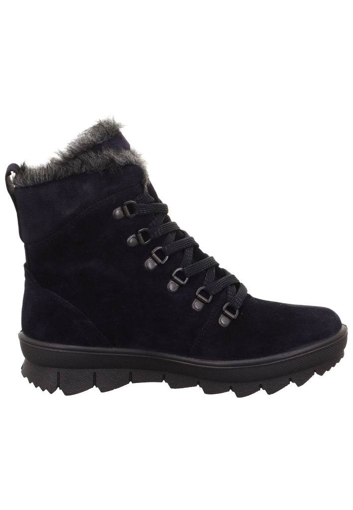 Legero Stiefelette Veloursleder Blau Warmfutter