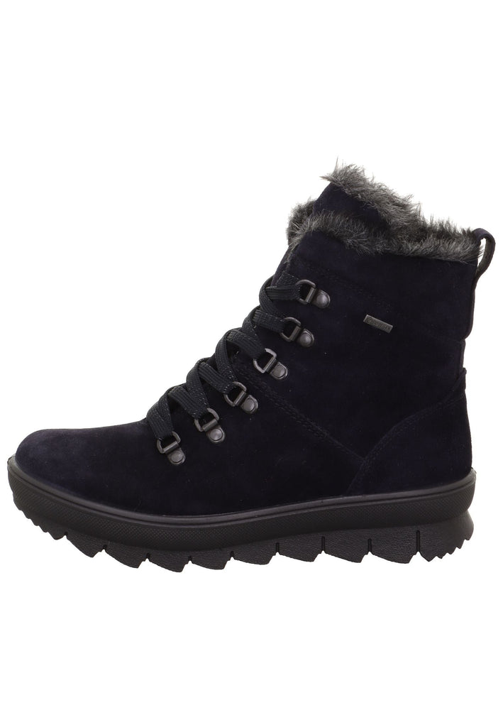 Legero Stiefelette Veloursleder Blau Warmfutter