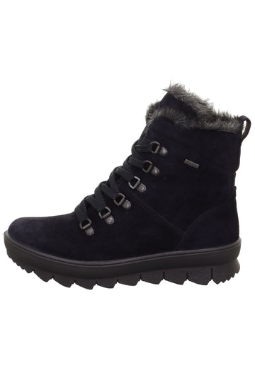 Legero Stiefelette Veloursleder Blau Warmfutter