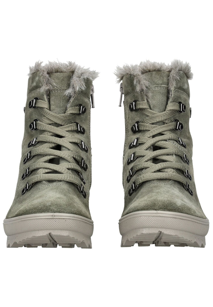 Legero Stiefelette Veloursleder Hellgrün Warmfutter