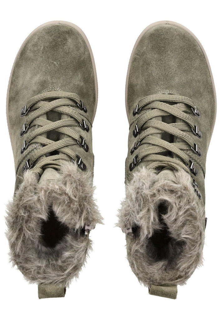 Legero Stiefelette Veloursleder Hellgrün Warmfutter