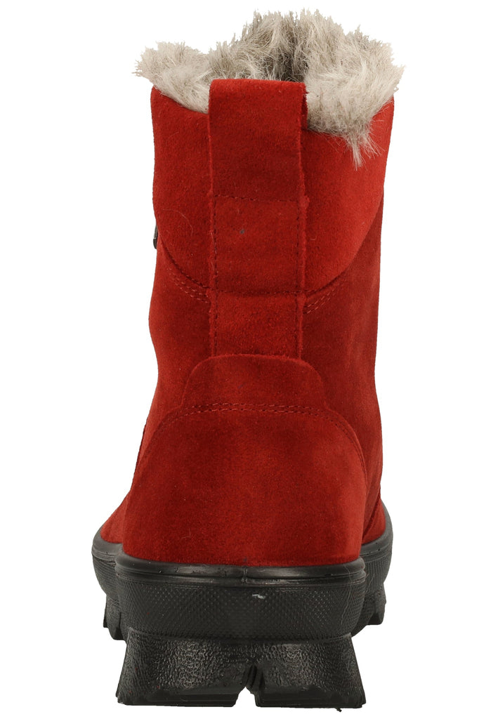 Legero Stiefelette Veloursleder Rot Warmfutter