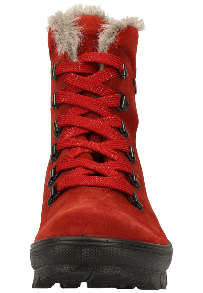 Legero Stiefelette Veloursleder Rot Warmfutter