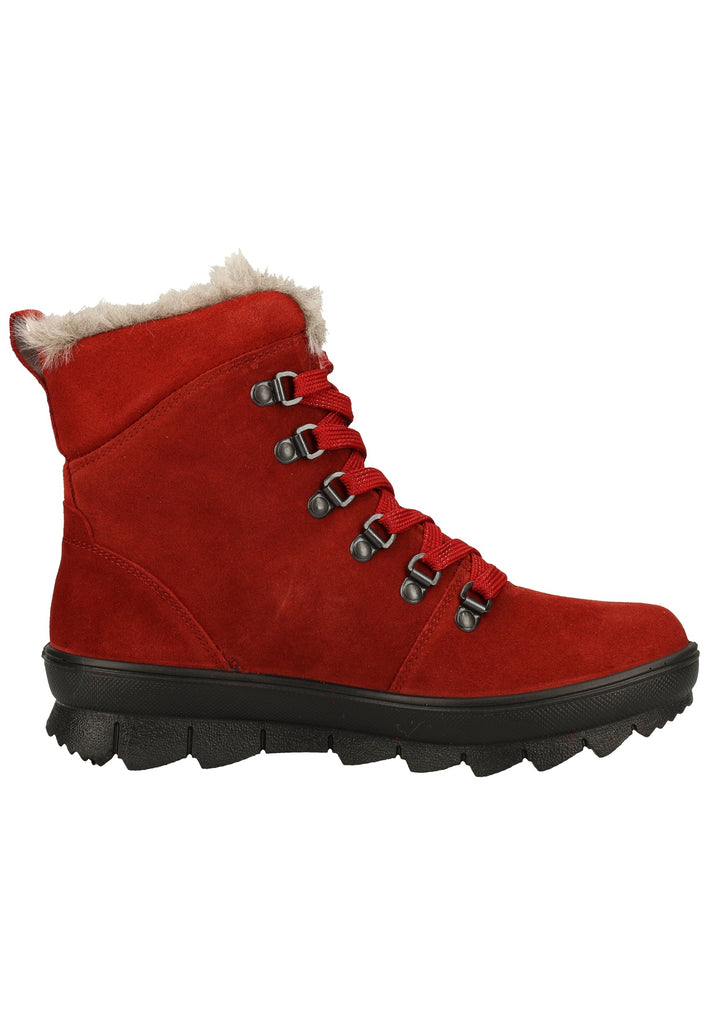 Legero Stiefelette Veloursleder Rot Warmfutter