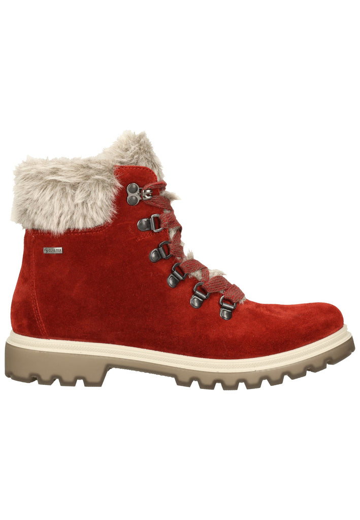 Legero Stiefelette Veloursleder Rot Warmfutter