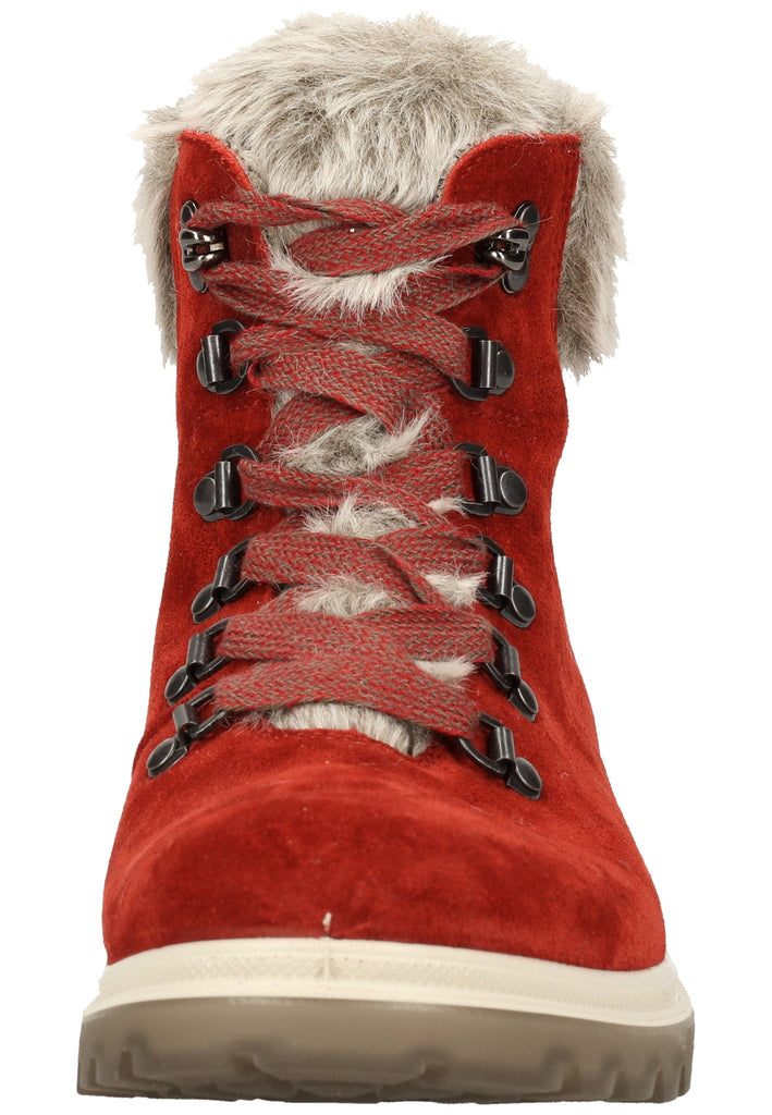 Legero Stiefelette Veloursleder Rot Warmfutter