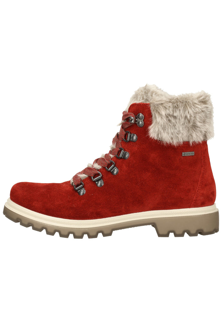 Legero Stiefelette Veloursleder Rot Warmfutter