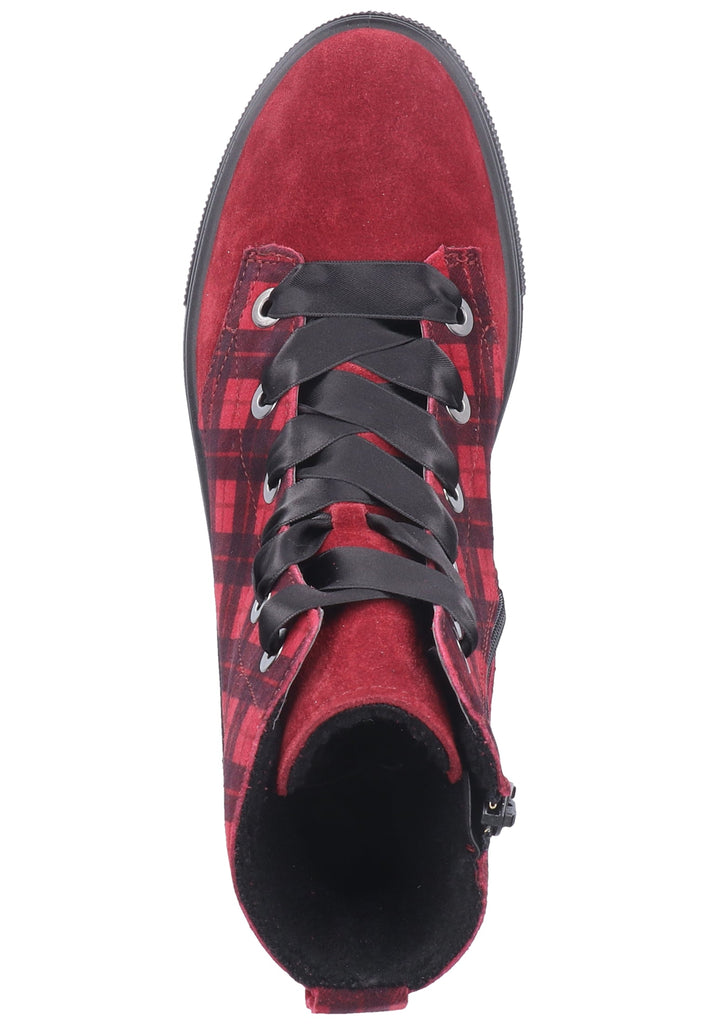 Legero Stiefelette Veloursleder Rot Warmfutter