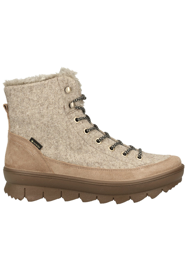 Legero Stiefelette Veloursleder/Textil Beige Warmfutter