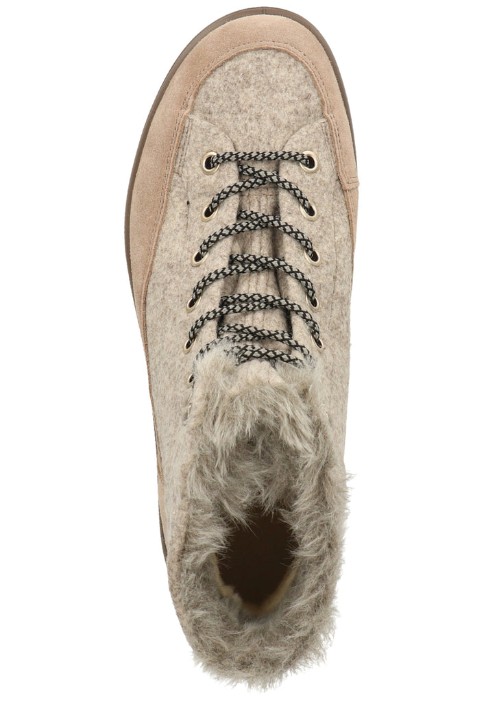 Legero Stiefelette Veloursleder/Textil Beige Warmfutter