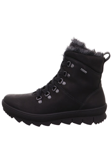 Stiefeletten Legero Stiefelette Leder Schwarz Warmfutter
