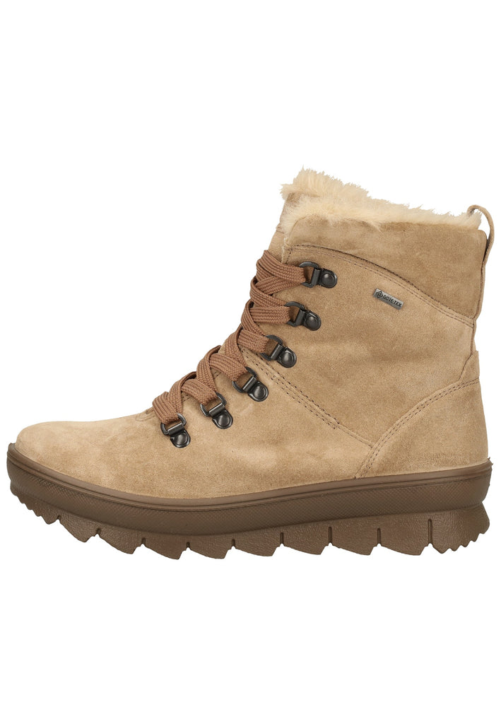 Stiefeletten Legero Stiefelette Veloursleder Beige Warmfutter