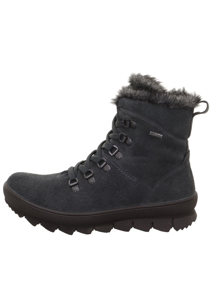Stiefeletten Legero Stiefelette Veloursleder Grau Warmfutter