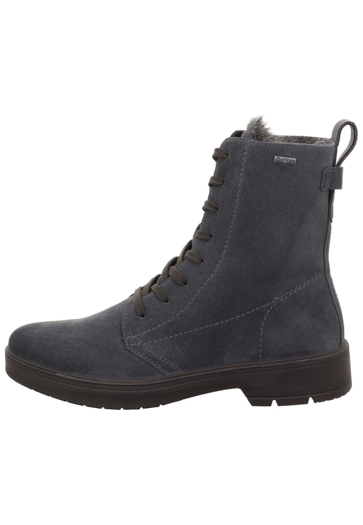 Stiefeletten Legero Stiefelette Veloursleder Grau Warmfutter