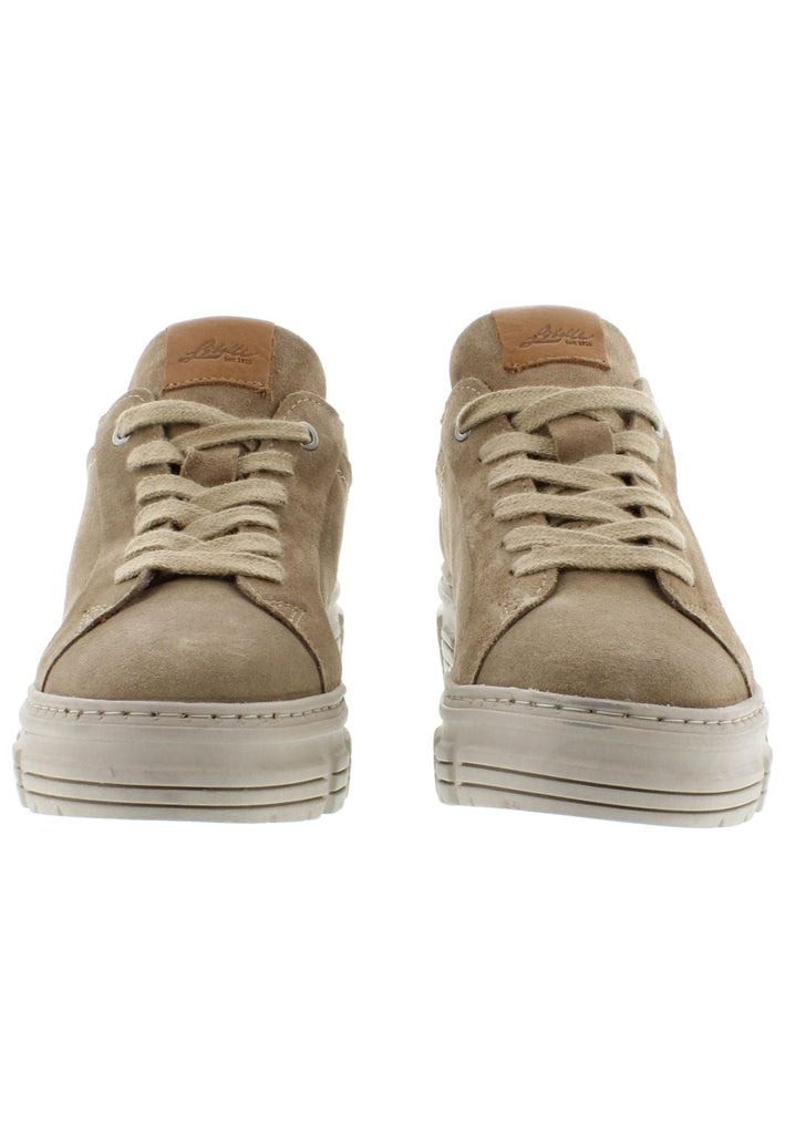 Libelle Halbschuhe Veloursleder Dunkelbeige