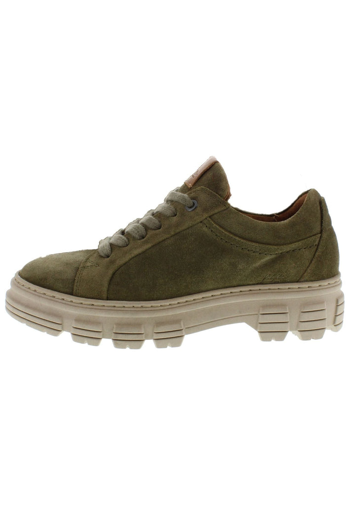 Libelle Halbschuhe Veloursleder Khaki/Gruen