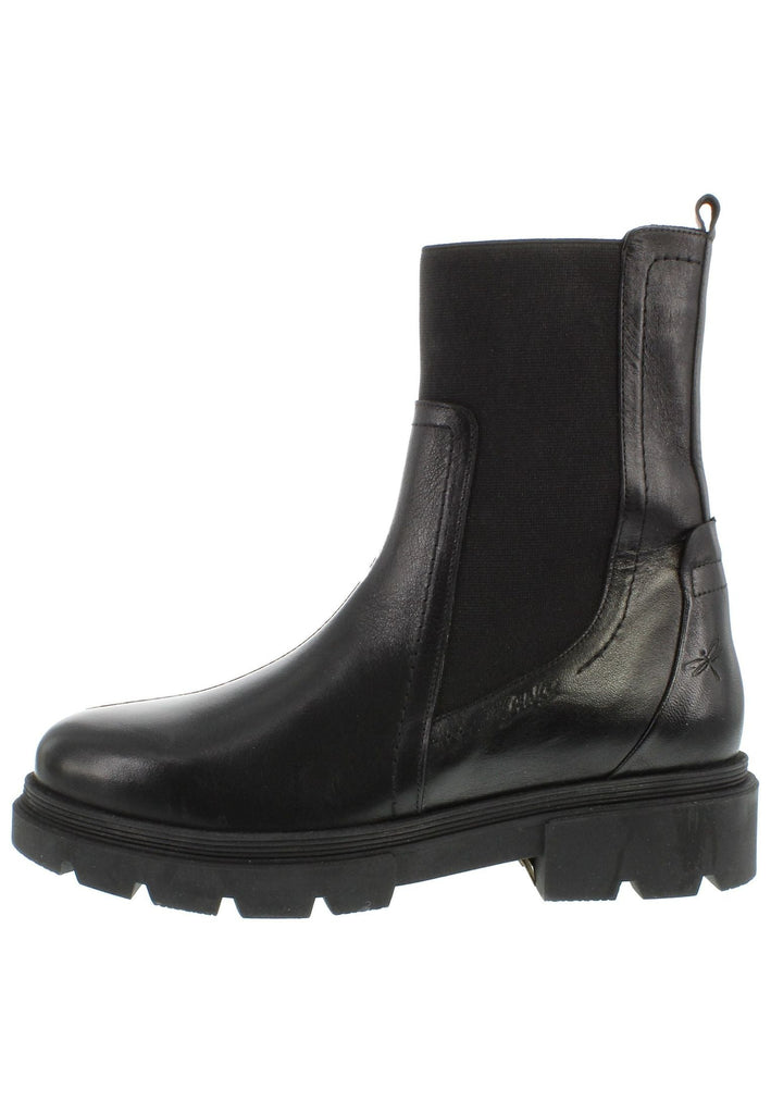 Libelle Stiefelette Leder/Textil Schwarz