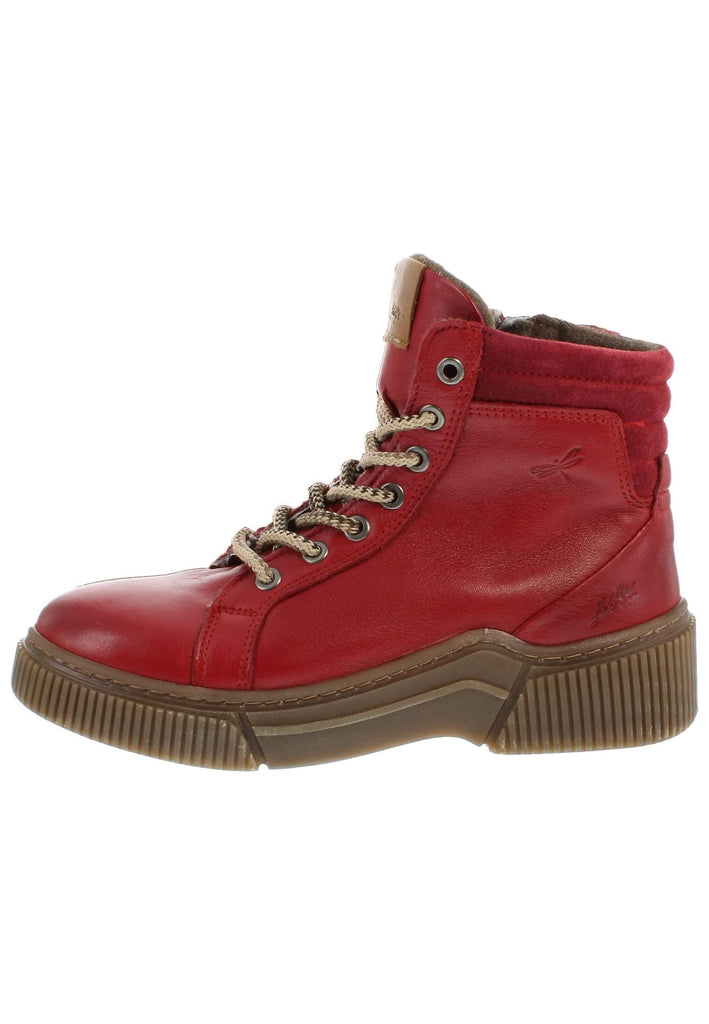Libelle Stiefelette Nappaleder Rot Warmfutter