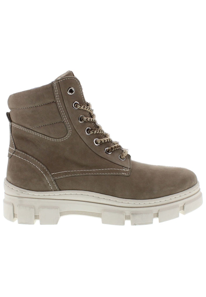 Libelle Stiefelette Nubukleder Hellbraun Warmfutter