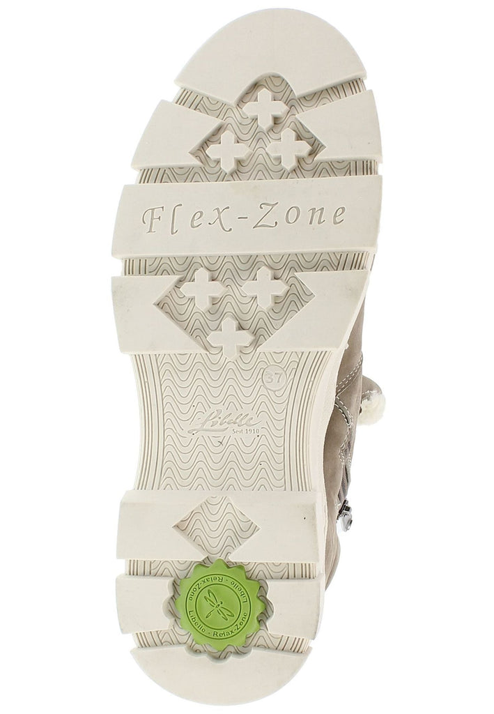 Libelle Stiefelette Nubukleder Hellbraun Warmfutter