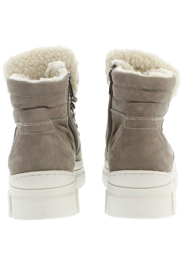 Libelle Stiefelette Nubukleder Hellbraun Warmfutter