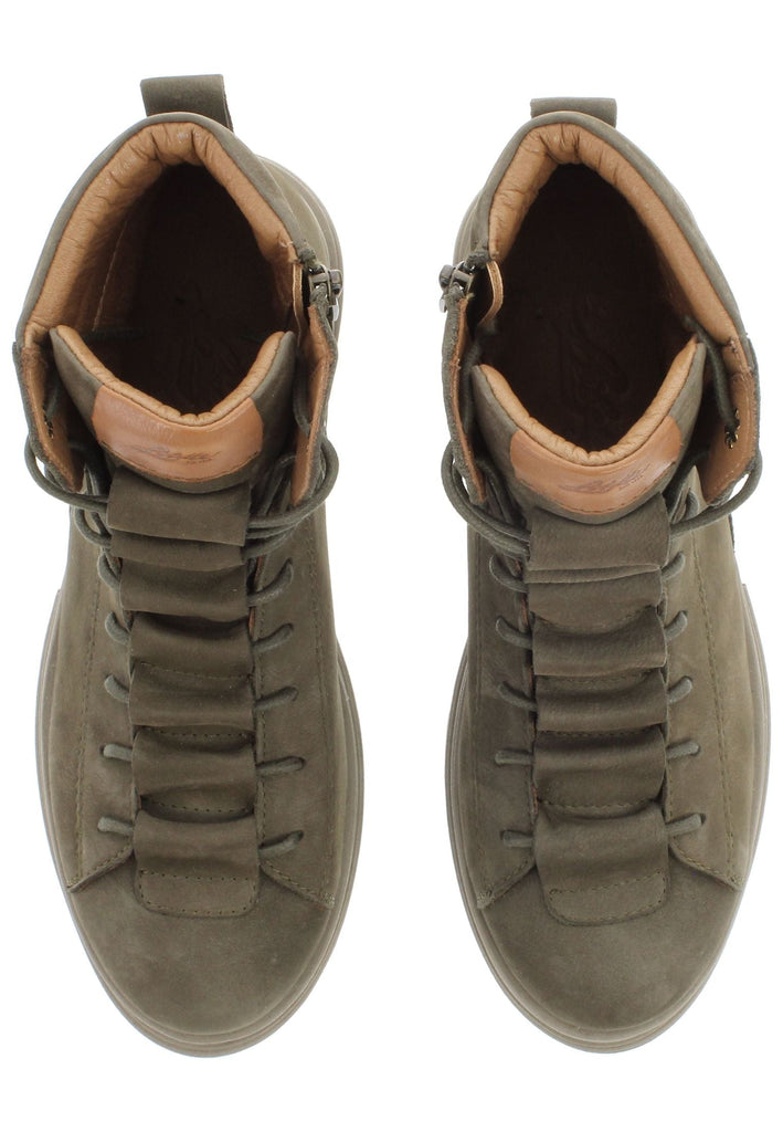 Libelle Stiefelette Nubukleder Khaki/Grau