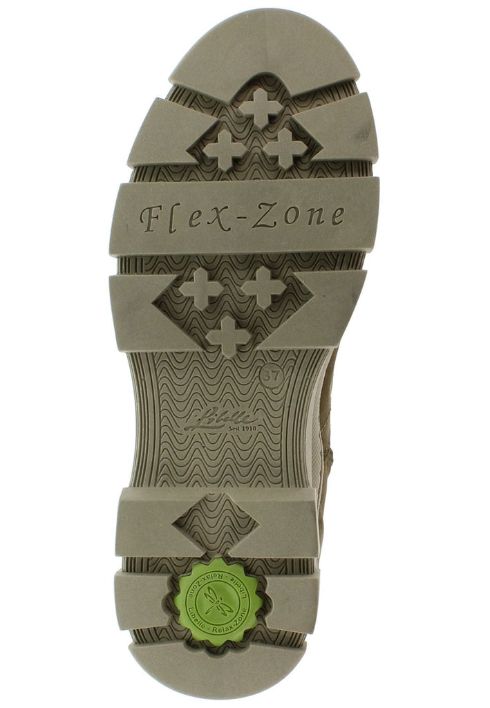 Libelle Stiefelette Nubukleder/Textil Khaki/gruen Warmfutter