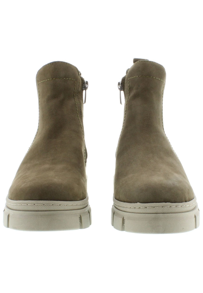Libelle Stiefelette Nubukleder/Textil Khaki/gruen Warmfutter